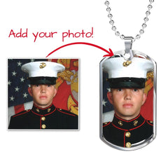 Personalized Photo Dog Tag Necklace | Custom Keepsake Gift