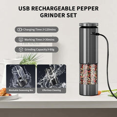 Electric Salt and Pepper Grinders Set