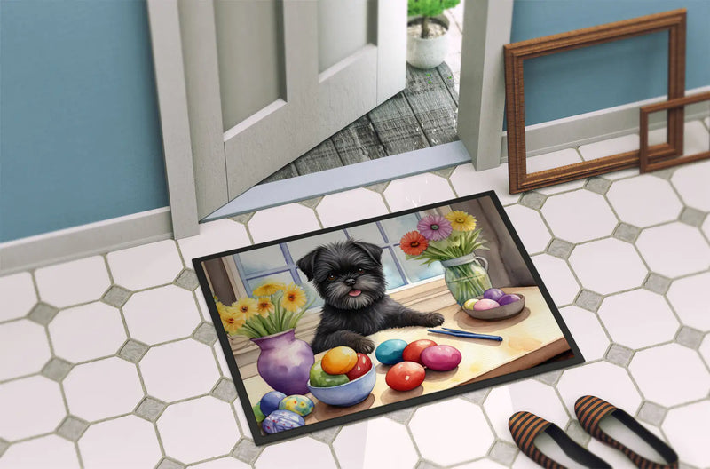 Decorating Easter Affenpinscher Doormat