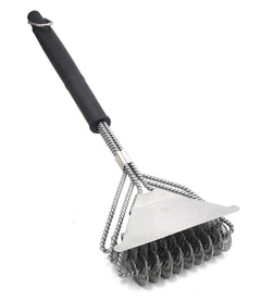 18-Inch Triple-Head BBQ Grill Cleaning Brush
