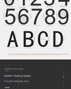 Acrylic Floating House Number