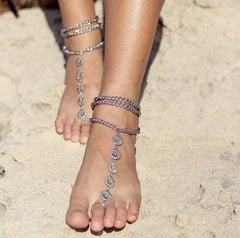 Vintage Floral Beach Anklet
